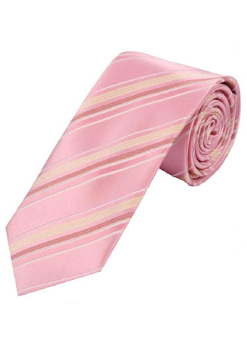 Perfect XXL Herenstropdas Stripe Design Rose Pearl
