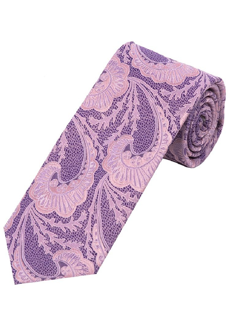 Sevenfold Business Tie Paisley Paars