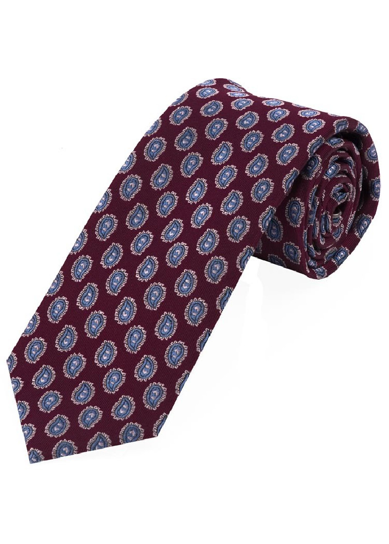 Sevenfold stropdas paisley motief donkerrood