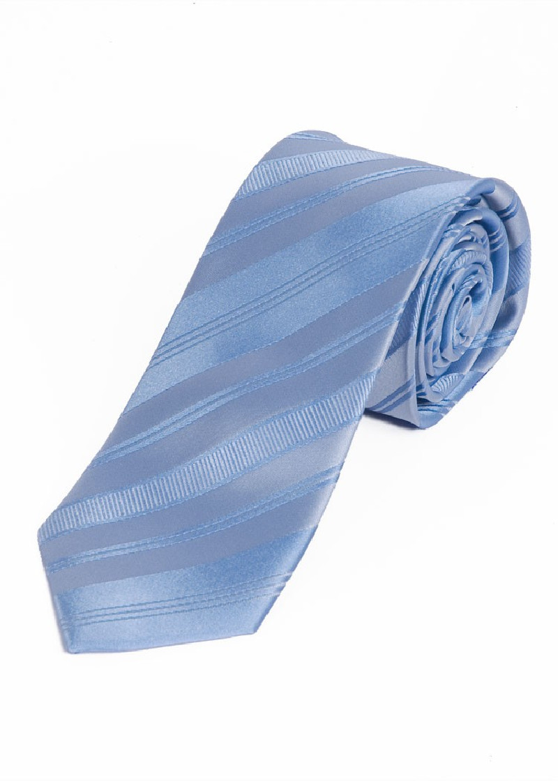 Sevenfold Tie Monochrome Ice Blue Stripe Structuur