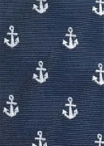 Krawatte Jungens Anker-Motiv marineblau