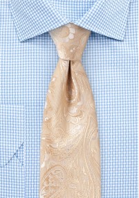 Krawatte Jungens Paisleymotiv sandfarben