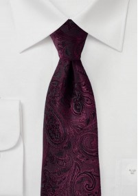 Krawatte Jungens Paisley purpur