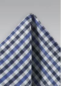 Vichy-Karo sjaal koninklijk blauw marineblauw