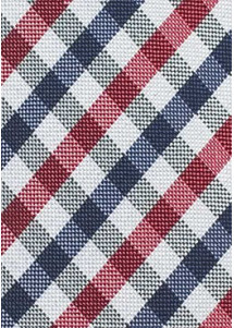 Herrenkrawatte feines Vichymuster navy rot