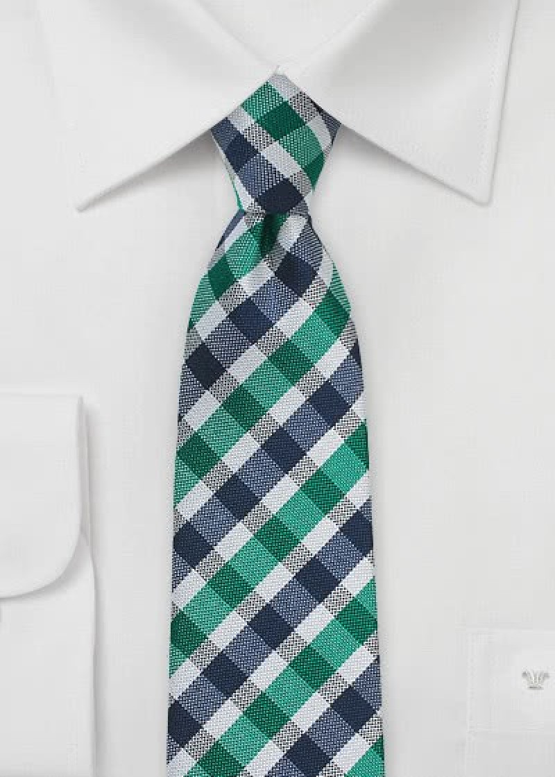 Stropdas blauw groen