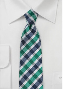 Stropdas blauw groen