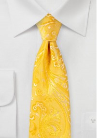 Krawatte Jungens Paisley-Motiv gelb