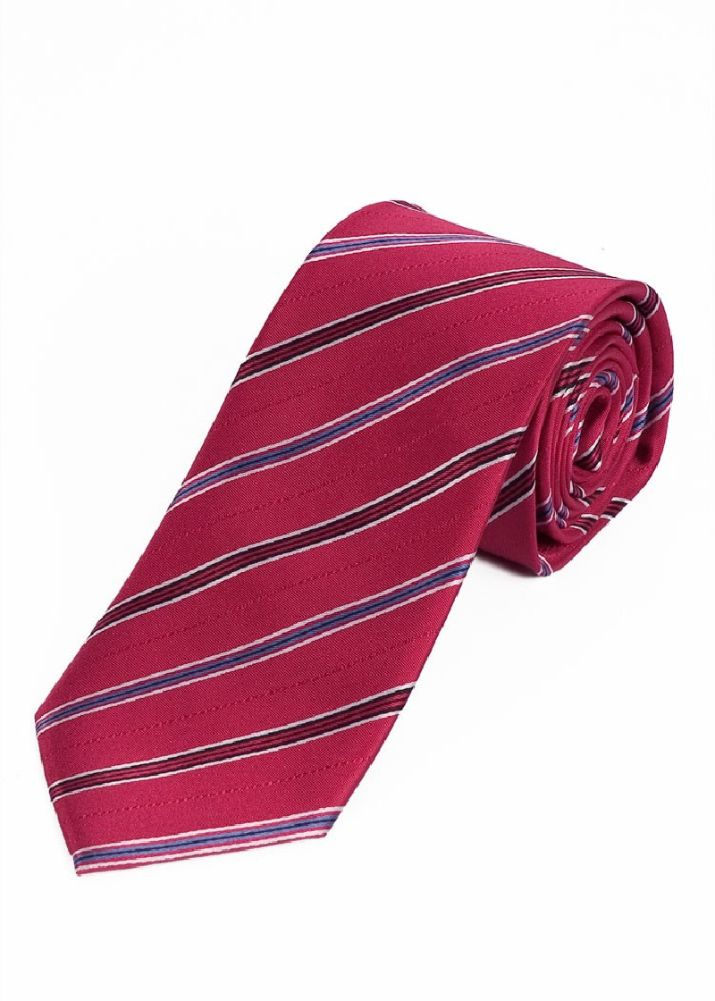 Sevenfold Stropdas Gestreept Patroon Rood