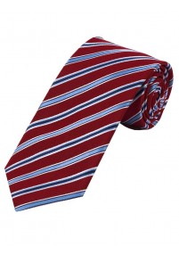 Sevenfold Tie Stripe Patterned Medium Rood...