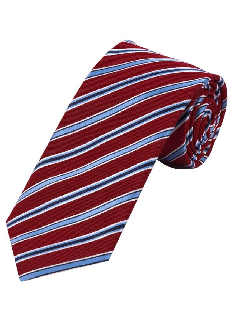 Sevenfold Tie Stripe Patterned Medium Rood