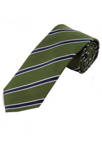 Sevenfold-Krawatte gestreift jagdgrün marineblau weiß