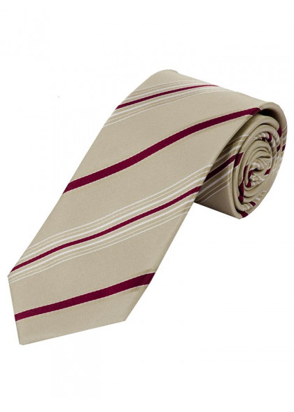 Sevenfold-Krawatte streifig creme weiß bordeaux
