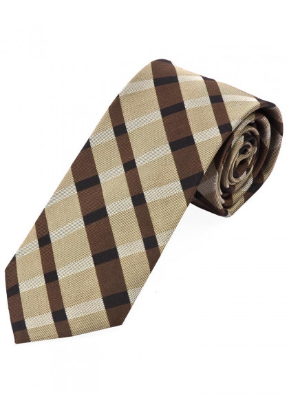 Krawatte Sevenfold Karo-Design beige