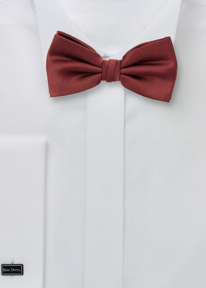 Herenstrik Monochroom Polyvezel Bruin Rood