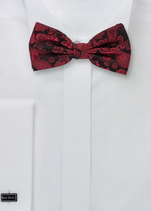 Herenstrik Poly Fiber Paisley Patroon Rood...