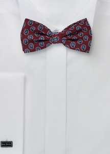 Strik Polyvezel Paisley-patroon Wijnrood...
