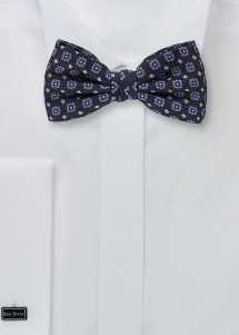 Herenstrik Ornament Middernacht Blauw