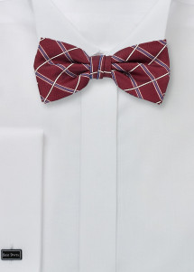 Herenstrik ruw bordeaux