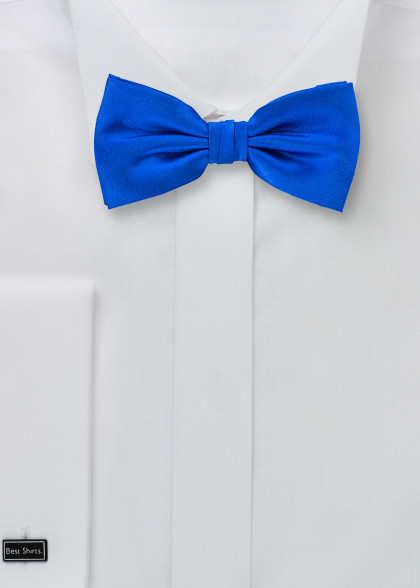 Herrenschleife unifarben Poly-Faser blau
