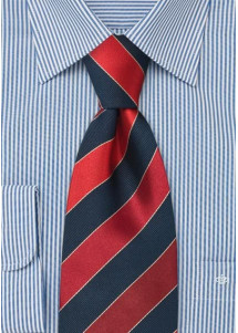 stropdas klassieke strepen blauw rood