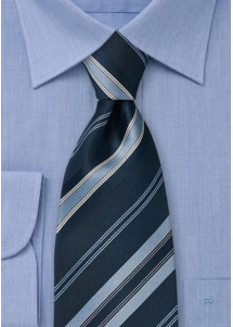 Stropdas blauw wit
