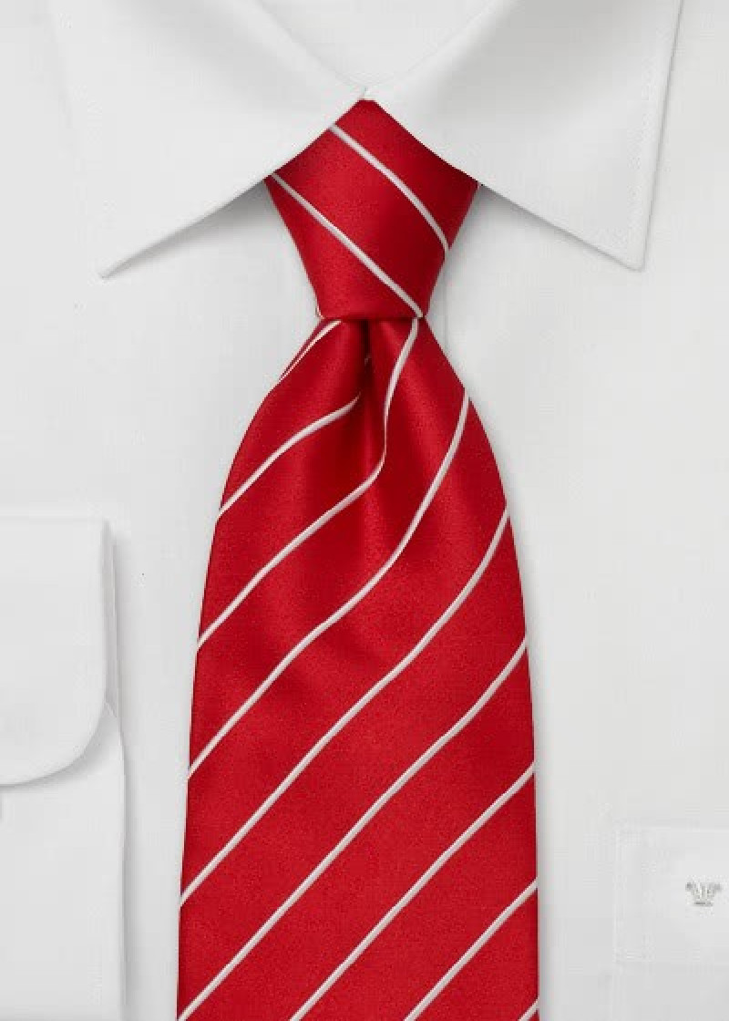 Stropdas fijne business-look licht rood