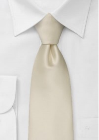 Champagnekleurige stropdas in satijn-look