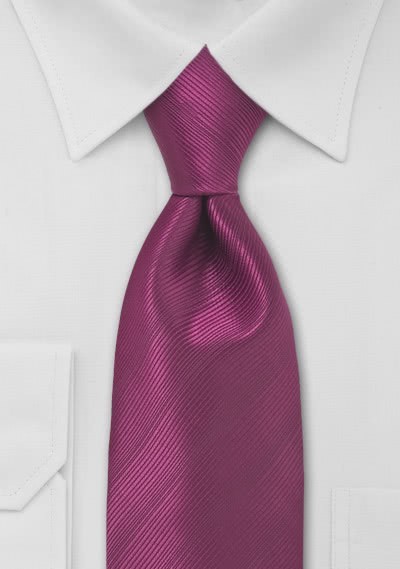 Krawatte magenta unifarben Streifendessin Krawatte magenta unifarben Streifendessin
