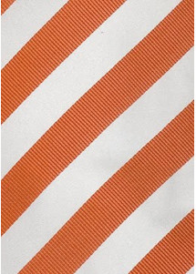 Krawatte orange weiß gestreift