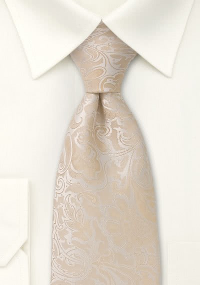 Krawatte Hochzeit Rankenmuster champagner Krawatte Hochzeit Rankenmuster champagner