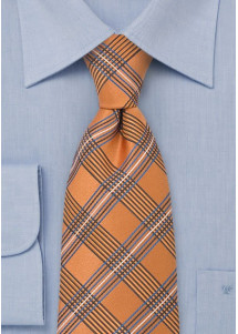 Stropdas oranje blauw