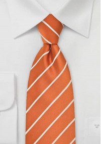 stropdas oranje witte strepen