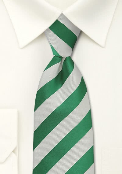 Krawatte unifarben gestreift waldgrün