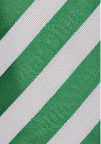 Stropdas met strepen groen/wit