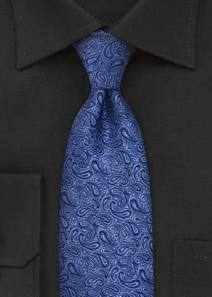 Krawatte Paisleys blau