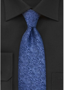Paisleys stropdas blauw