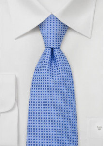Stropdas blauw blokmotief