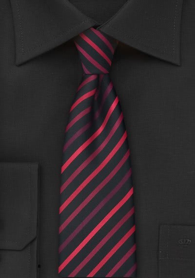 Vulgariteit Romantiek Graan Smalle Zijde stropdas zwart rood | Kopen bij Stropdas.org