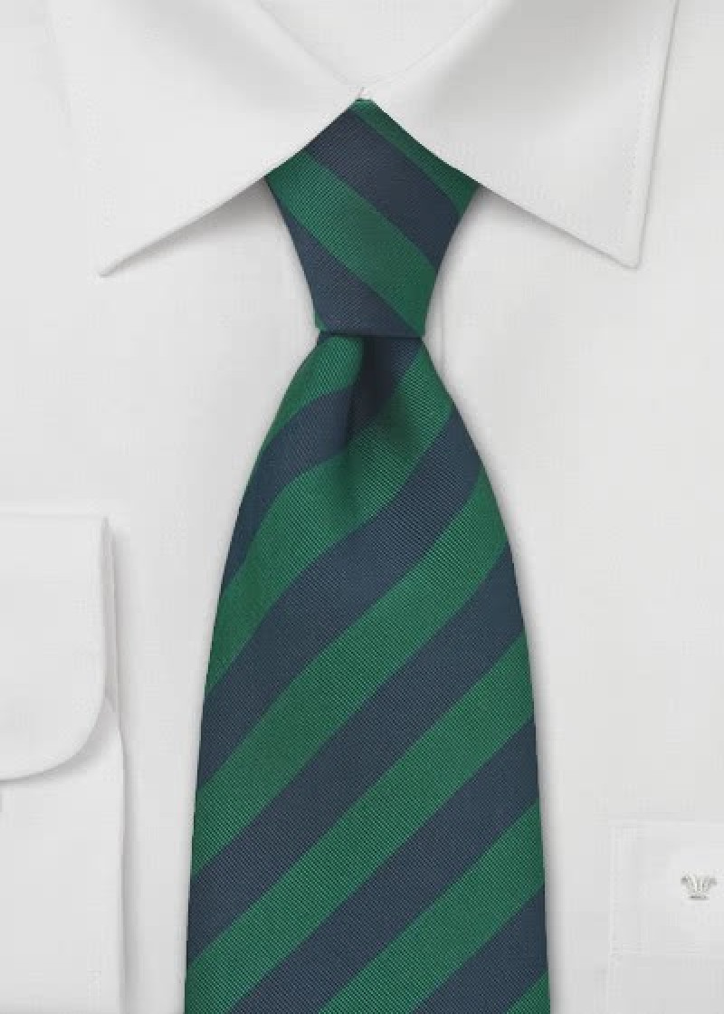 Stropdas navy/groen