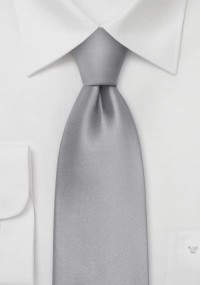 Elegante stropdas zilver zijde