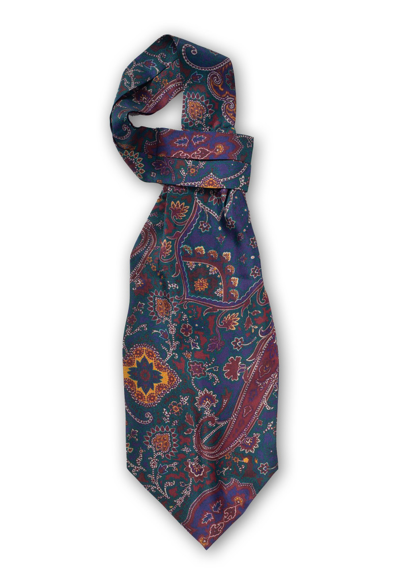 Sjaal Ascot Paisley Motief Edelgroen