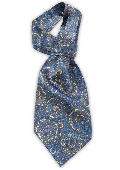 Ascot hellblau Ranken-Dessin Ascot hellblau Ranken-Dessin