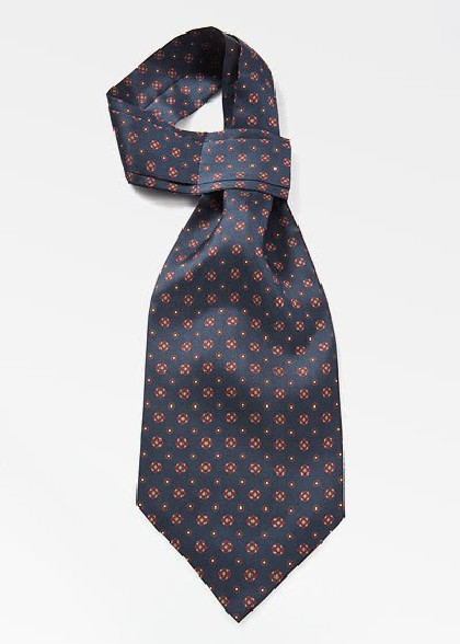 Ascot aus dem gleichen Stoff und Farbe