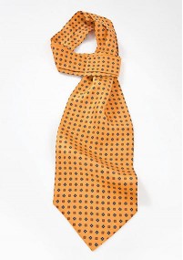 Sjaal oranje met bloemmotief