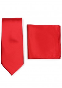 Stropdas en sjaal in een set - rood