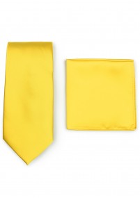 Heren stropdas en sjaal in een set - geel
