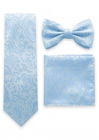 strik, stropdas en sjaal in set lichtblauw