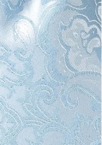 Set Krawatte und Einstecktuch Paisley-Muster himmelblau