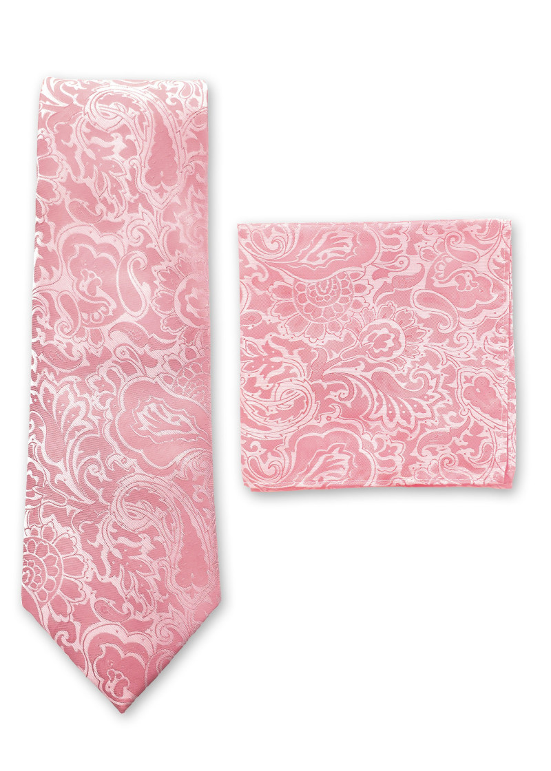 Samenstelling Stropdas en zakdoek Paisley motief